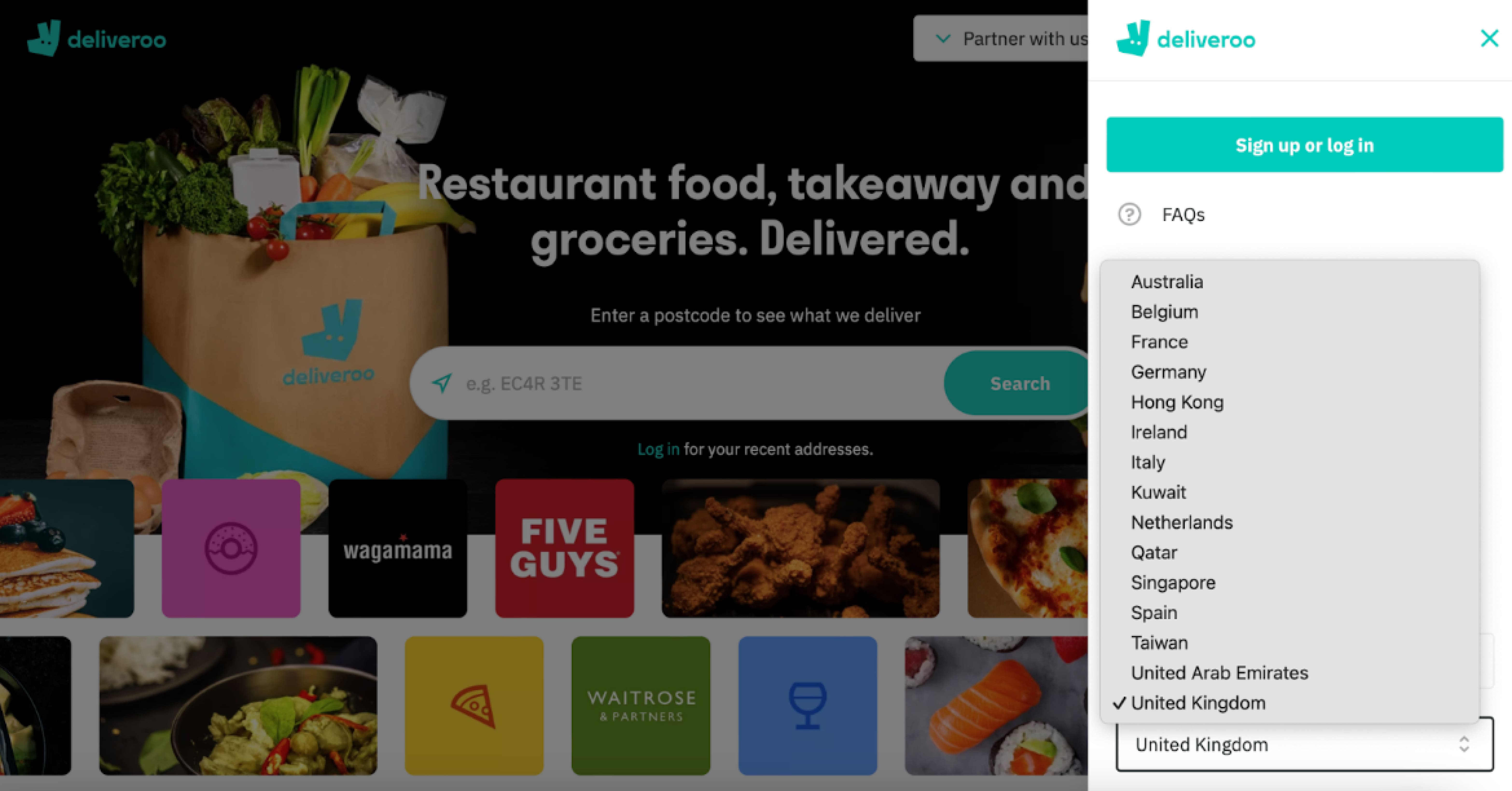 Deliveroo's multilingual feature Multi-language option by Deliveroo